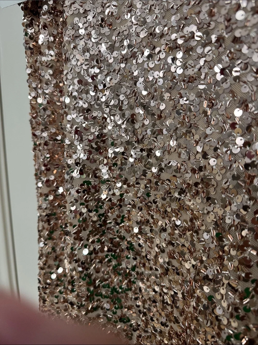 Ava & Viv Rose Gold Sequin Midi Skirt 1X